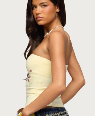 Women's Braelyn Sequin Floral Tube Top