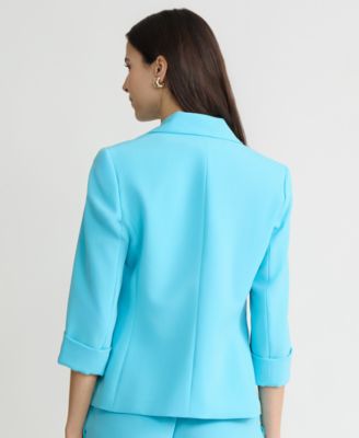 Women's Cuffed-Sleeve One-Button Blazer, Regular & Petite