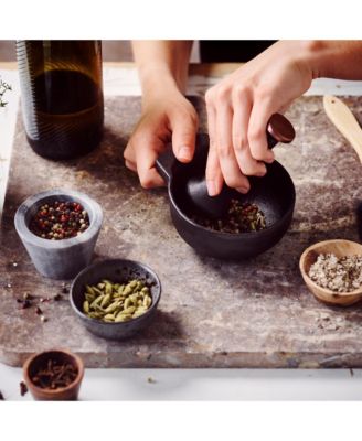 Nori 2-Cup Enameled Cast Iron Mortar & Pestle Set