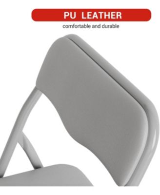 Boys and Girls Folding Table and Chair Set of 3 - Includes 1 Portable Table and 2 Chairs, PU Upholstered