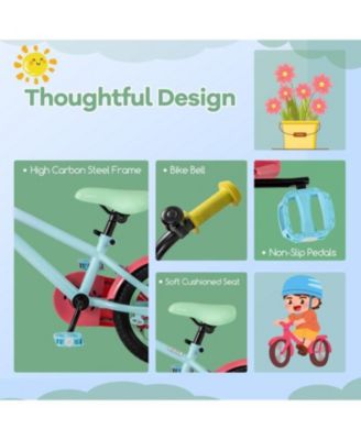 Kids Bike with Adjustable Handlebar and Saddle-14 inches