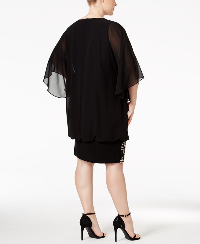 MSK Plus Size Batwing Sleeve Beaded Shift Dress Macy s