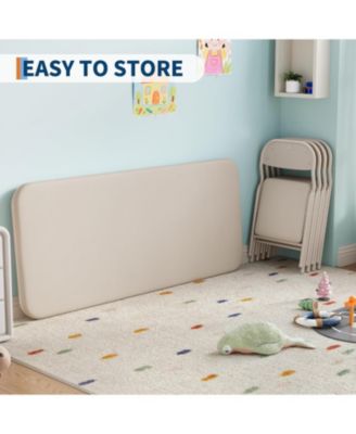 5 Piece Folding Kids Table and Chairs Set, Children Activity Table and Chairs Set for Dining Room,Daycare,Classrooms