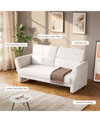 Modern Boucle Accent Chair, Upholstered Armchair for Living Room, Bedroom and Office