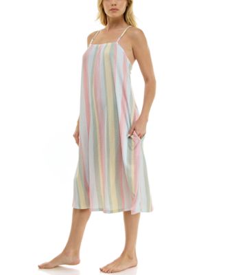 Women's Sleeveless Square Neck Midi Sleep Chemise