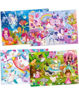 Puzzles for Kids - Set of 4x60 Jigsaw Puzzles - Space, Dino, Firefighters