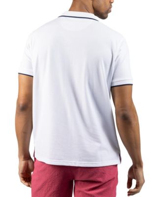 Men's Quarter Zip Fine Pique Polo Shirt