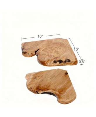 Corner Floating Shelves Cedar Wood Rustic Set of 2