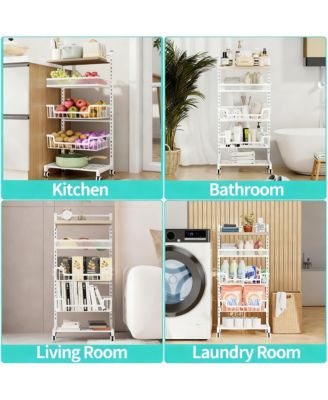 Fruit Basket Kitchen Cart 5 Tier Adjustable Vegetable Storage shelve