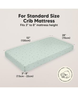 2pk Soothe Fitted Crib Sheets Neutral, Baby Crib Sheets, Fits Standard Nursery Baby Mattress