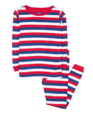 Kids Matching Family Two Piece Cotton Long Sleeve Striped Pajamas 6-14