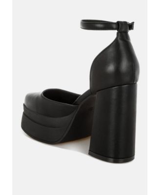 Women's Araminta Chunky Square Toe Buckled Heels