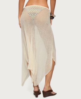 Women's Isla Handkerchief Sheer Knit Midi Skirt