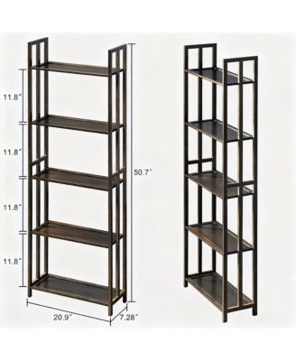 5 Tier Narrow Storage Rack Organizer Shelving Unit
