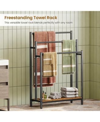  Freestanding Towel Rack Blanket Ladder Holder Outdoor Bath Drying Shelf
