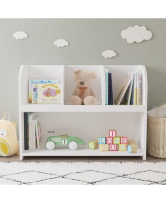 Kids Bookcase with 4 Compartments, Toy and Book Storage Shelf, Display Rack for Children's Room, Playroom, Nursery