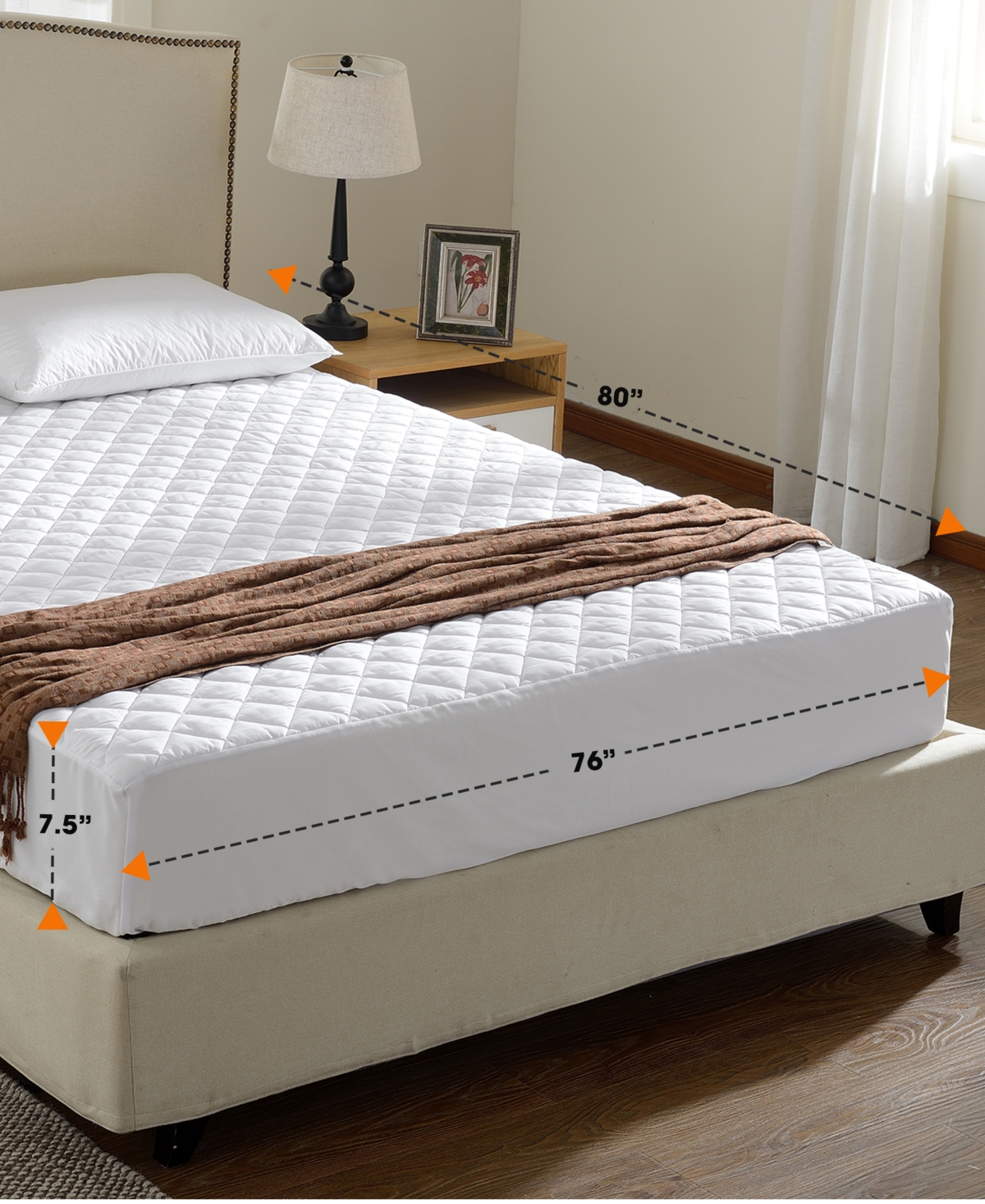 Cheer Collection Quilted Mattress Pad/Protector