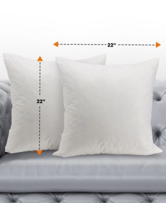 95% Feather 5% Down 2-Pack Pillow Inserts, 22" x 22"