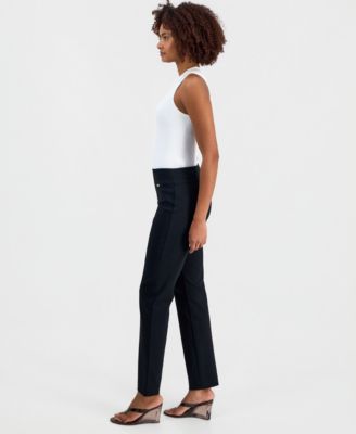 Women's Pull-On Bengaline Straight-Leg Pants