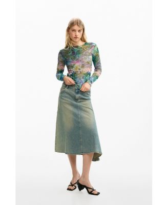 Women's Blouse with Floral Texture