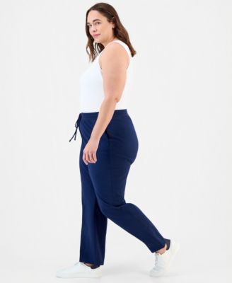 Plus Size Knit Pull-On Pants