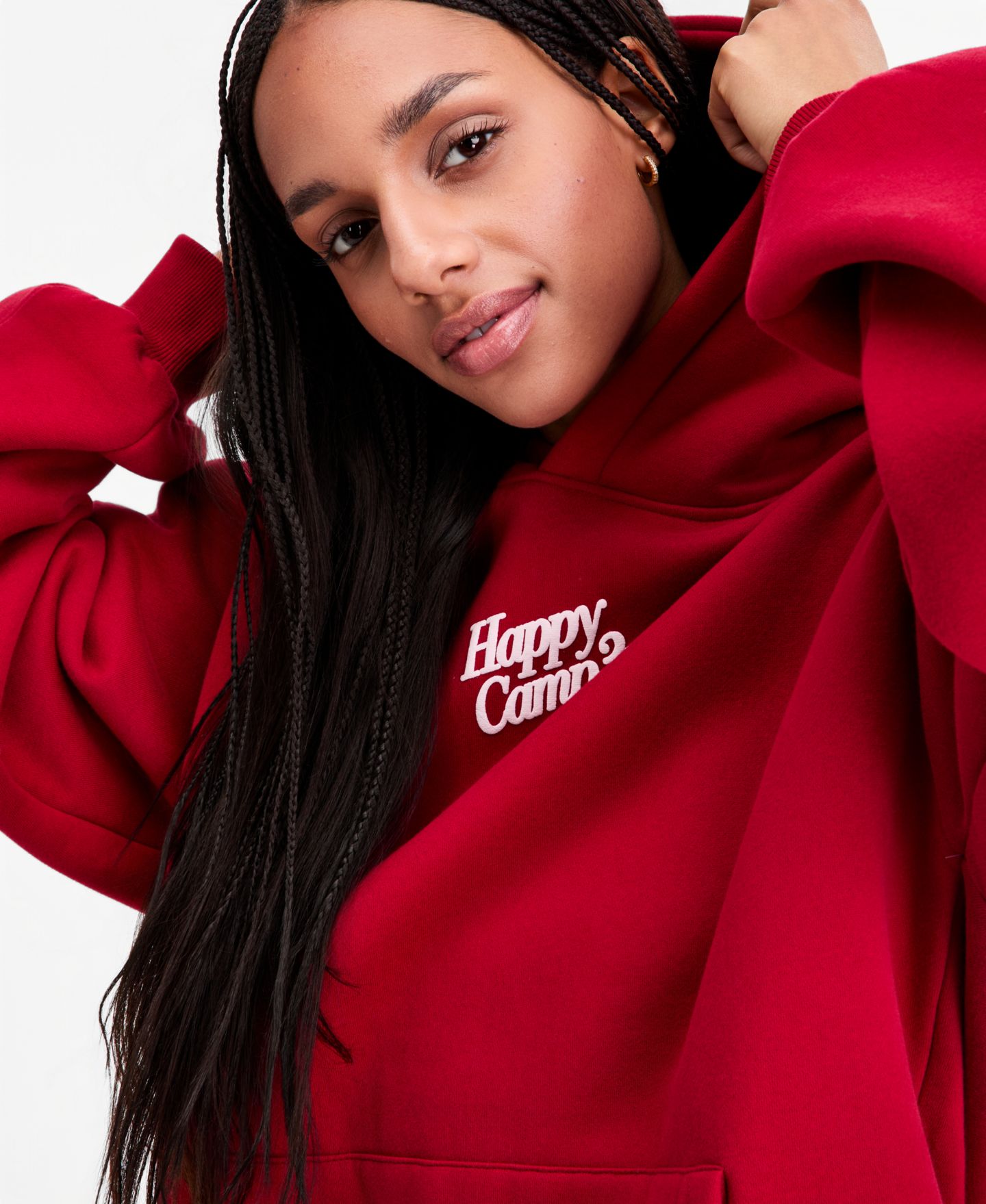 Женский свитшот The Happy Camp3r Puff Series Hooded Pull-On, цвет: Тёмный красный — фото 12