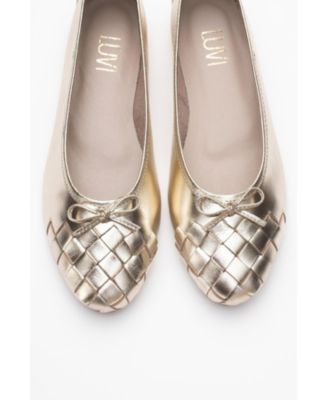 Forever and Always Shoes Women's Nopos Leather Cap Toe Ballet Flat