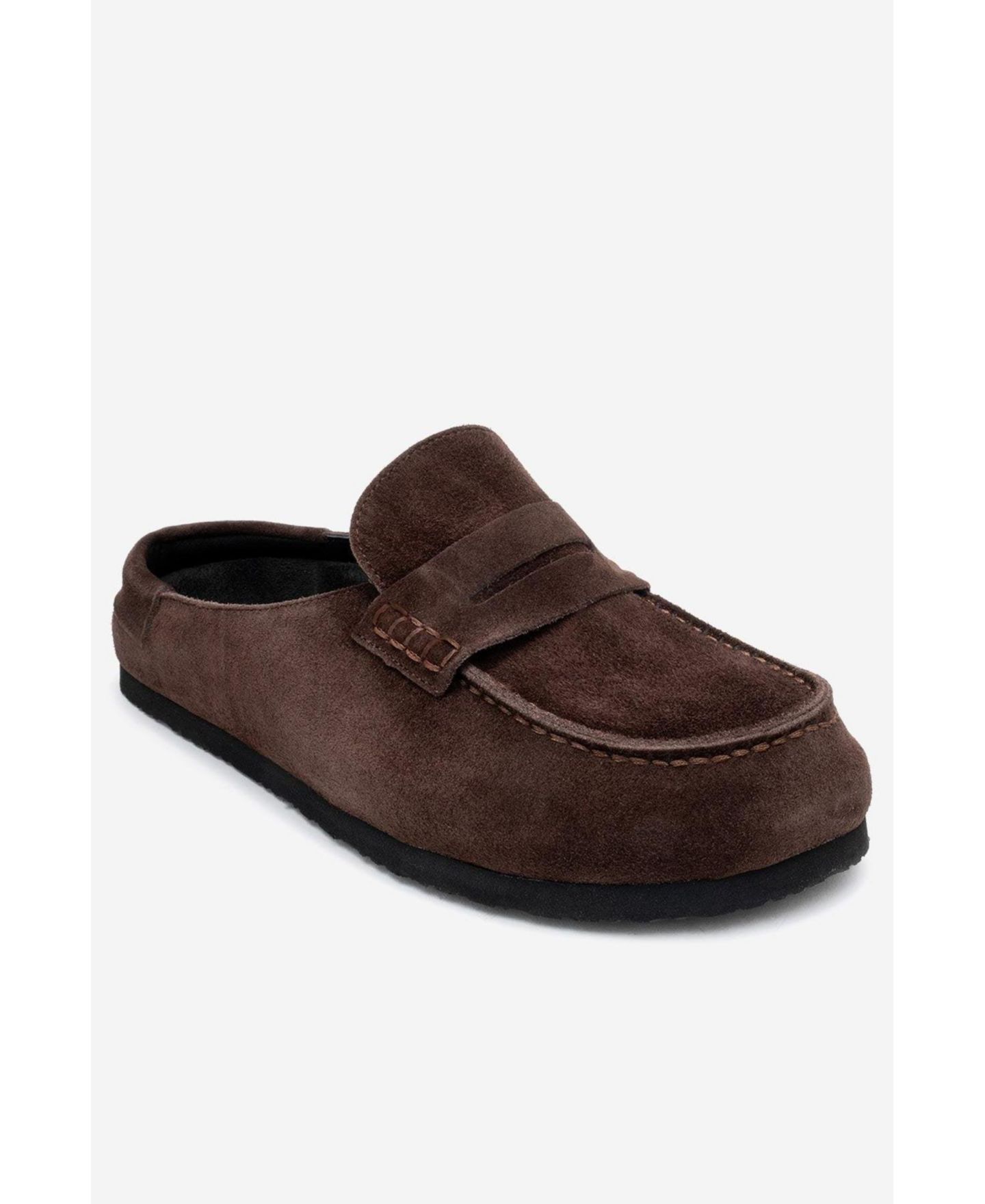Женские тапочки Forever & Always Shoes Women Priva Leather Slip-On Slipper, цвет: Коричневый замшевый — фото 1