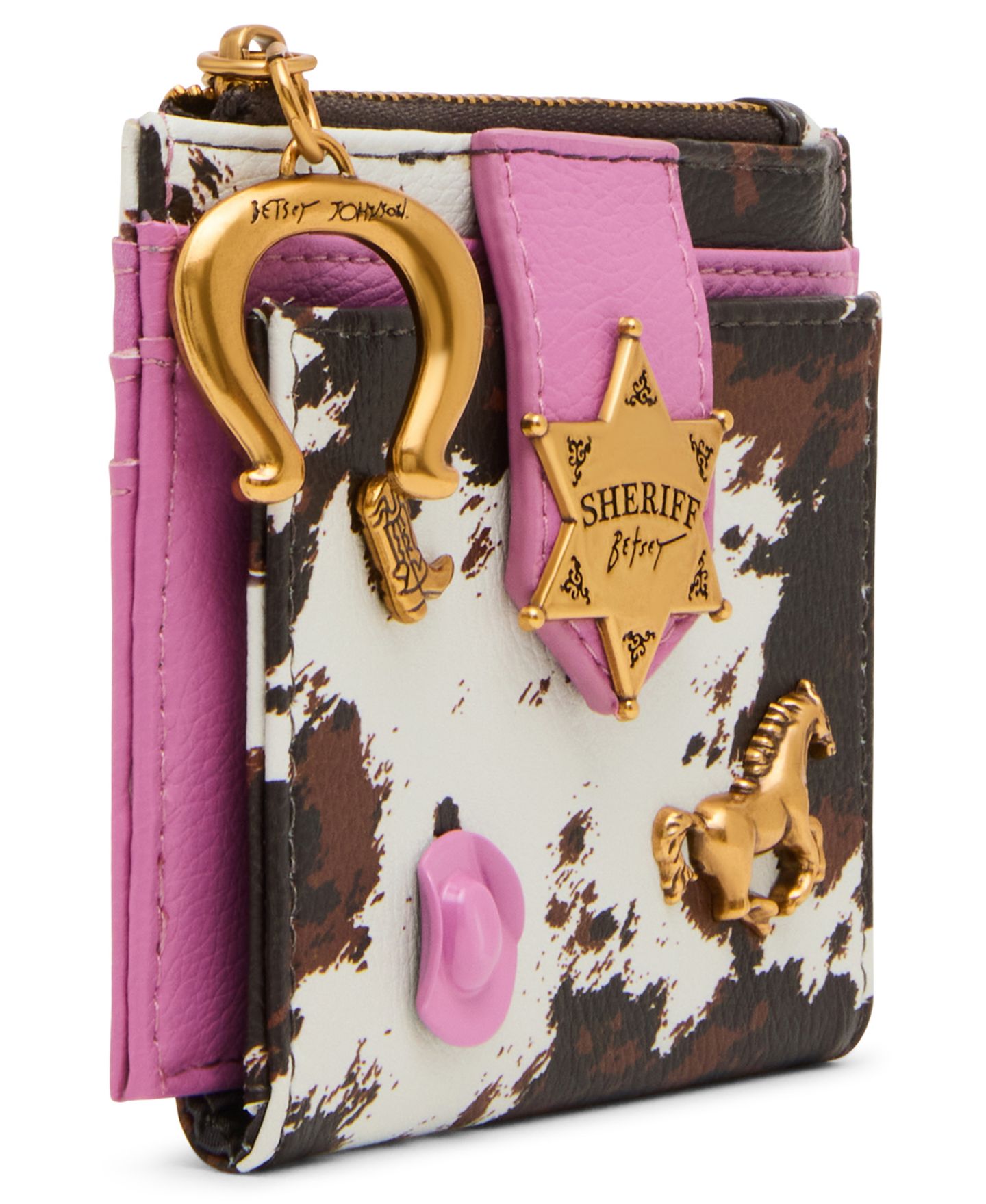 Женский кошелёк Betsey Johnson Sheriff Betsey Mini Wallet, цвет: Розовый / Чёрный — фото 3