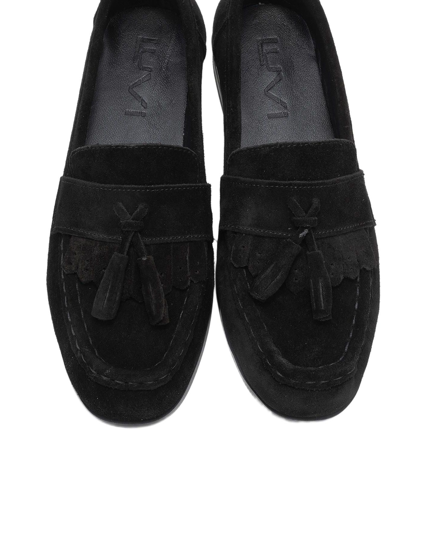 Женские туфли Forever & Always Shoes Lupen Leather Tassel Loafer, цвет: Чёрный замшевый — фото 3