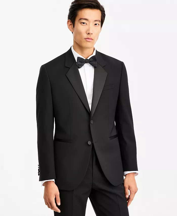 Men's Modern-Fit Wool Blend Super Flex Stretch Tuxedo Jacket