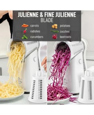 Rotary Cheese Grater with 5 Interchangeable Stainless Steel Blades