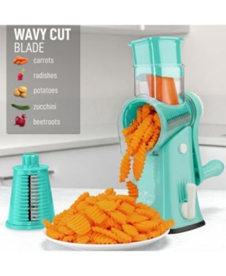 Rotary Cheese Grater with 5 Interchangeable Stainless Steel Blades