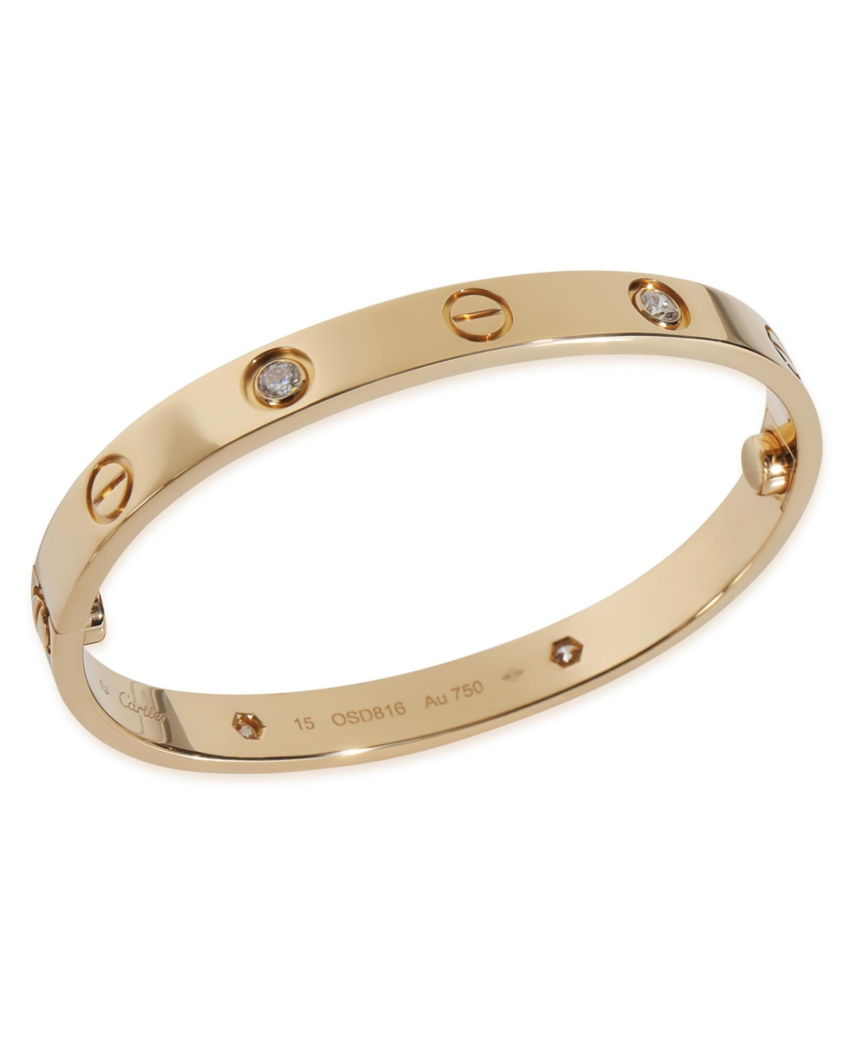 Pre-Owned Cartier Yellow Gold Diamond Love Bracelet