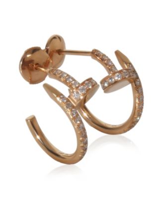 Rose Gold Diamond Small Model Juste Un Clou Earrings