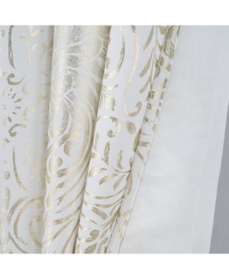 Helena Halo Foil Blackout Polyester Window Curtain Grommet Panel 52" x 84"