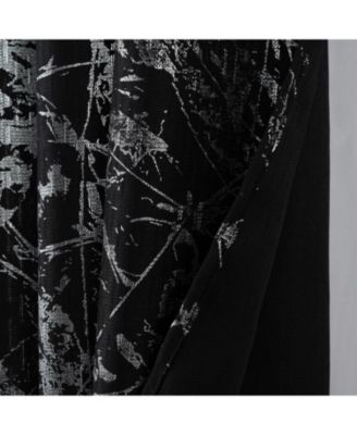 Brighton Foil Jacquard Polyester Grommet 2 Pack Window Curtain Panel Set 36" x 84"