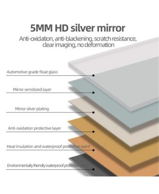 56X15inch Wall-mounted round-angle dressing mirror high-quality 5mm silver mirror explosion-proof glass