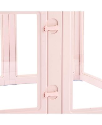 60" Dog Whelping Box with Transparent Window Playpen for X-Large Dogs