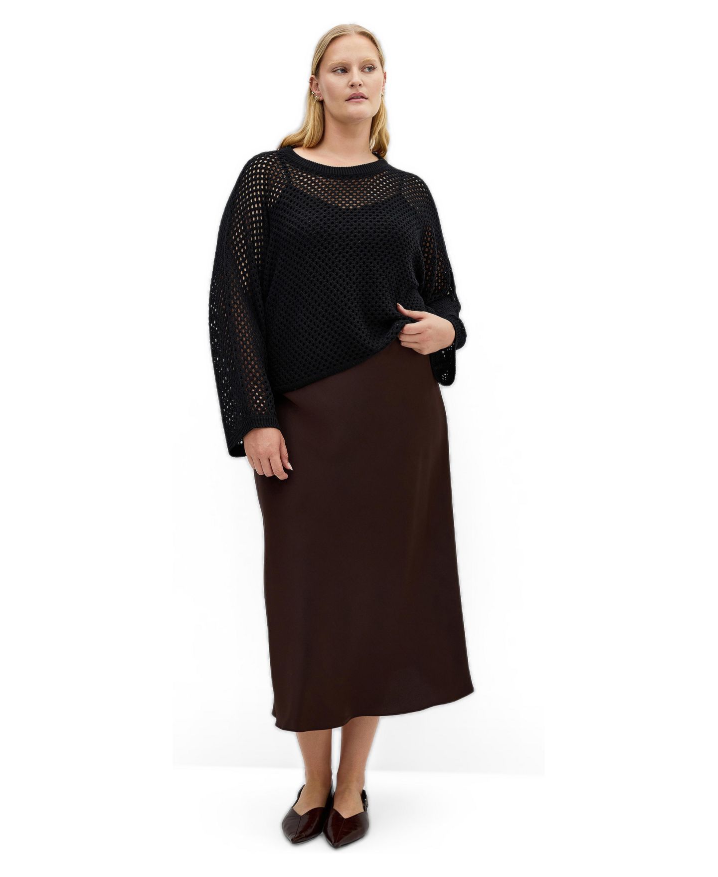 Женский топ CITY CHIC Crochet Knit Long Sleeve, цвет: Чёрный — фото 3