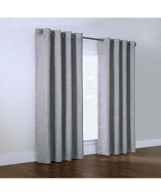 Linum Solid Textured Inspired Allure Home or Office Light Filtering Grommet Curtain Panel