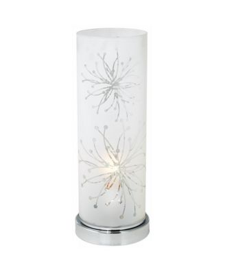 Modern Accent Table Lamp High Metal Glass Cylinder Shade for Bedroom House Bedside Nightstand
