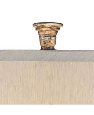 Traditional Mercury Glass Table Lamp with USB Port and LED Nightlight, 33.75" Tall