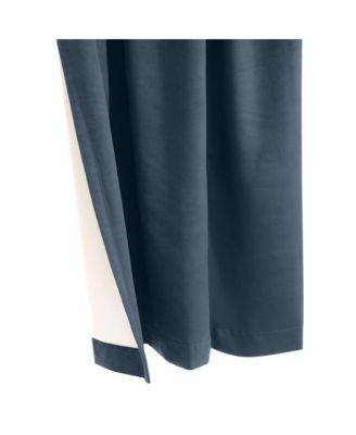 Thermaplus Seren Room Darkening Window Treatment Dual Header Curtain Panel for Bedroom Livingroom