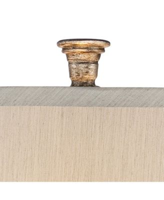 Luke 30.5" Tall Traditional Table Lamp with Silver Glass and LED Nightlight