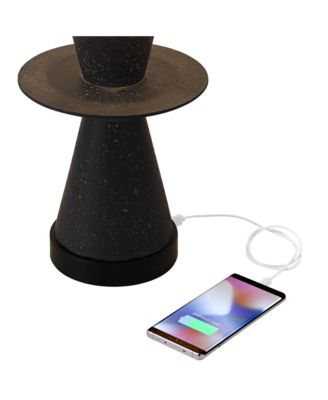 Fiona 24 1/2" High Mid Century Modern 3-Way Table Lamps Set of 2 USB Port Metal Living Room Charging