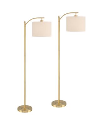 Rayna Farmhouse Rustic 61 1/2" Tall Standing Floor Lamps Set of 2 Lights Arc Metal Warm