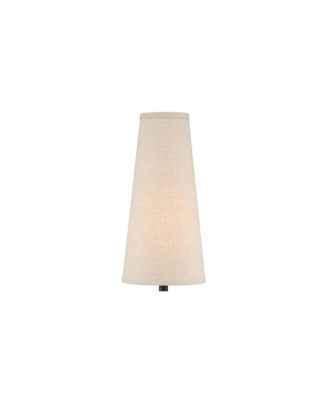 Modern Table Lamps 26" High Set of 2 Dark Espresso Bronze Metal Off Linen Cone Shade for Bedroom Living Room House Home Nightstand
