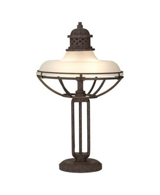 26.5" Tall Rustic Industrial Table Lamp with USB Dimmer