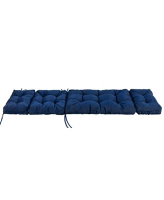 Outdoor Lounge Chaise Cushion with String Ties for Garden Poolside